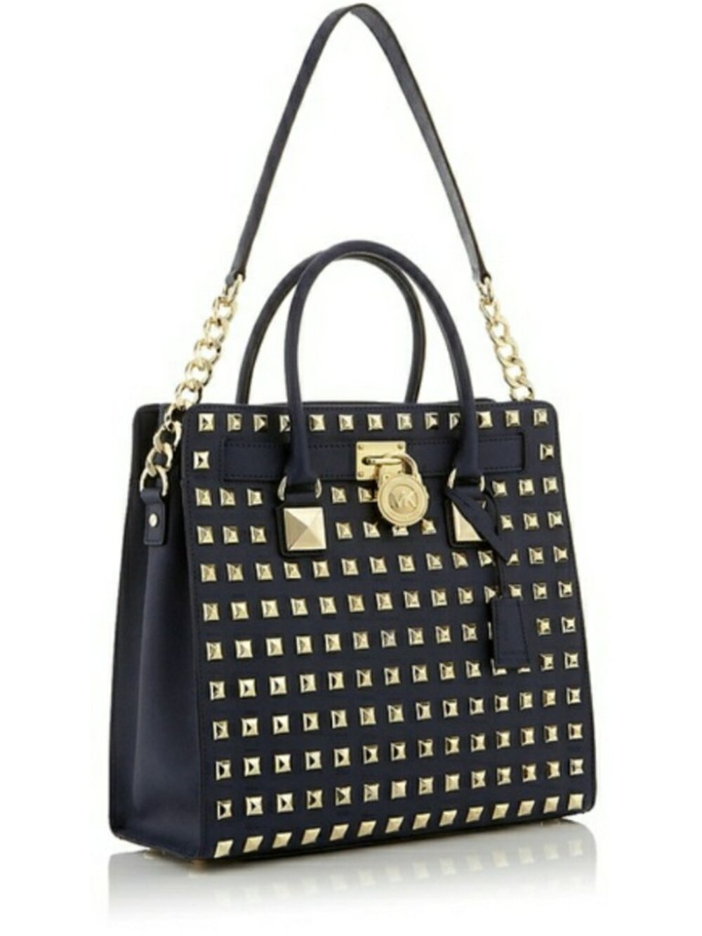Michael Kors Hamilton Navy Studded Bag